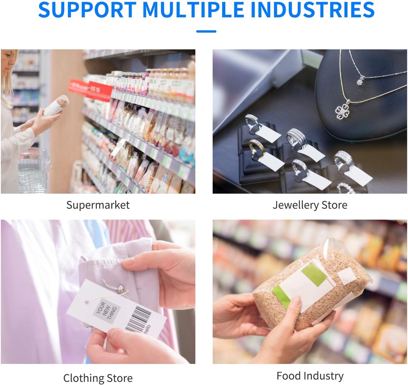 Portable Bluetooth Receipt Printer, Wireless 57mm Thermo POS Printer, USB C, Compatible with Android and Operating Systems, for Restaurant Retail(White)