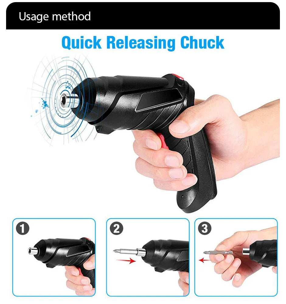 Portable Cordless USB Charging Mini Electric Screwdriver Automatic Screwdriver Hand Drill Wrench Electric Tools